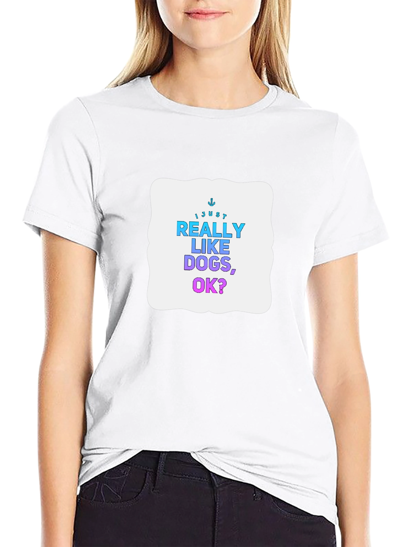 Camiseta Negra: Me Gustan Mucho los Perros ¿Ok?