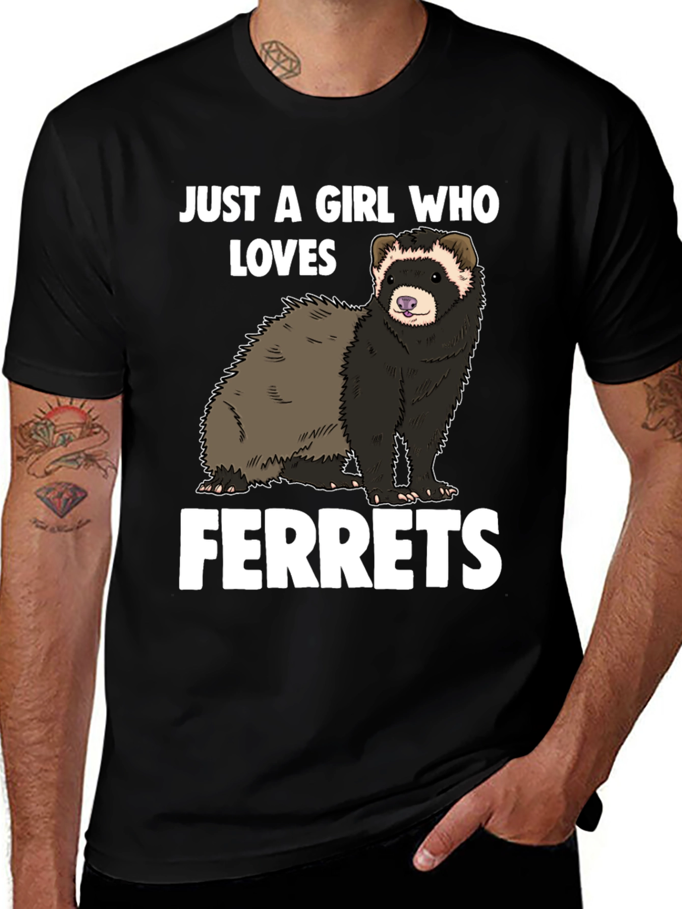 Camiseta Negra Amo Hurones