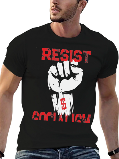 Camiseta Resistir Socialismo - Diseño con Puño Alzado