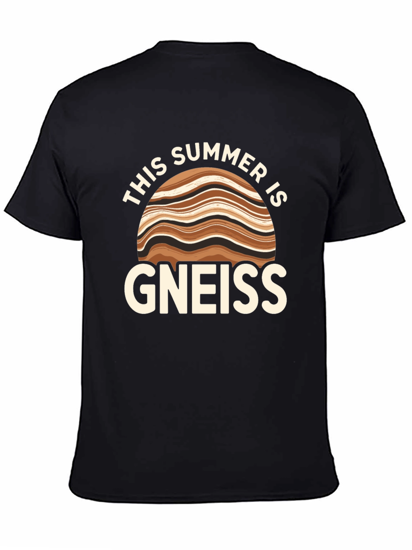 Camiseta Negra Gneiss: ¡Un Verano con Humor Geológico!