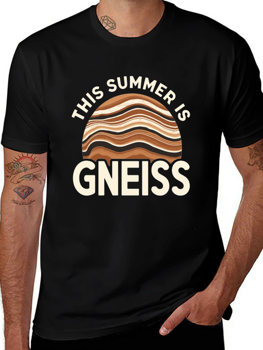 Camiseta Negra Gneiss: ¡Un Verano con Humor Geológico!