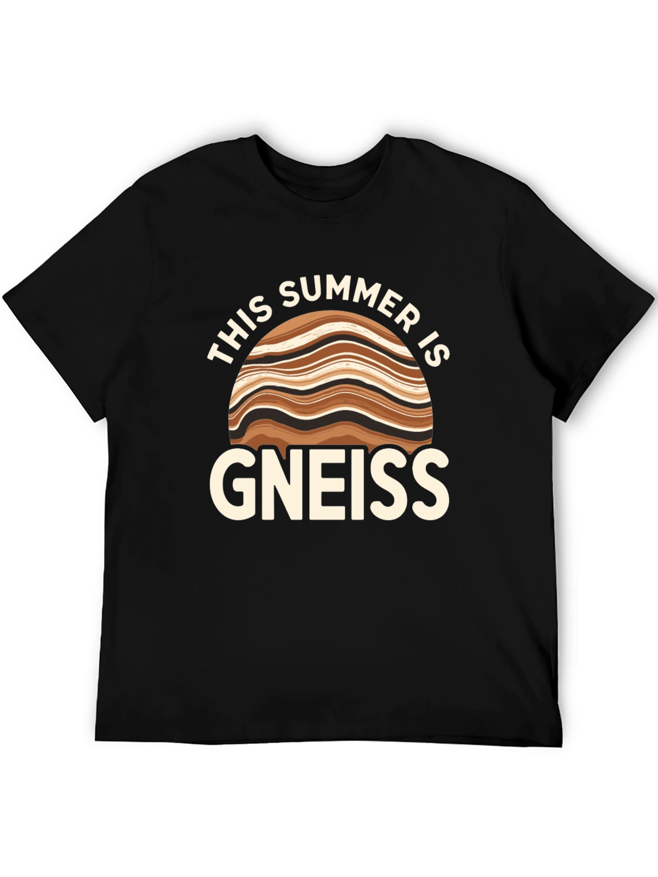 Camiseta Negra Gneiss: ¡Un Verano con Humor Geológico!