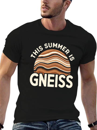 Camiseta Negra Gneiss: ¡Un Verano con Humor Geológico!