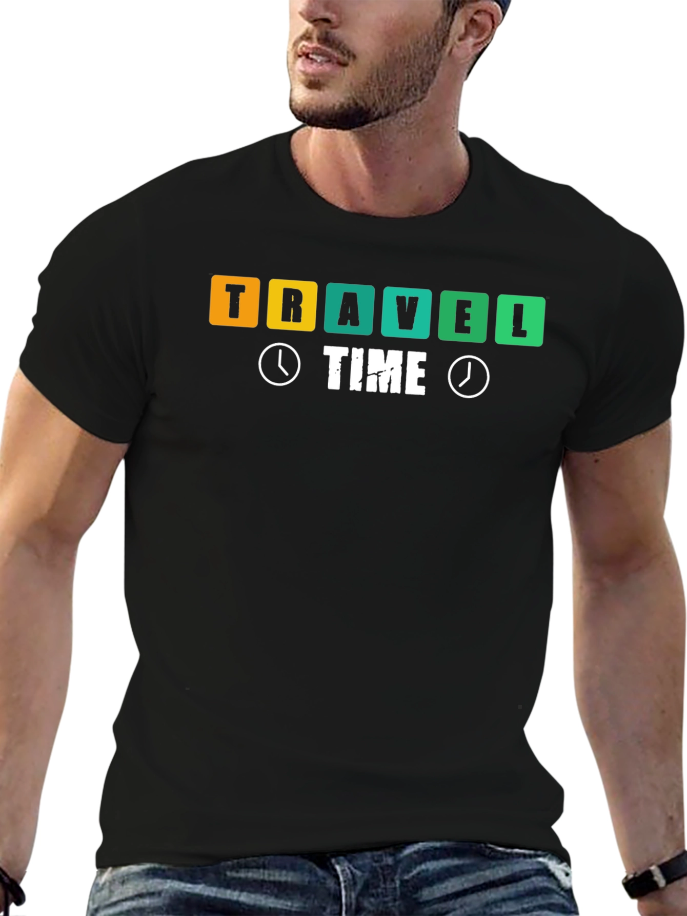 Camiseta Negra Travel Time