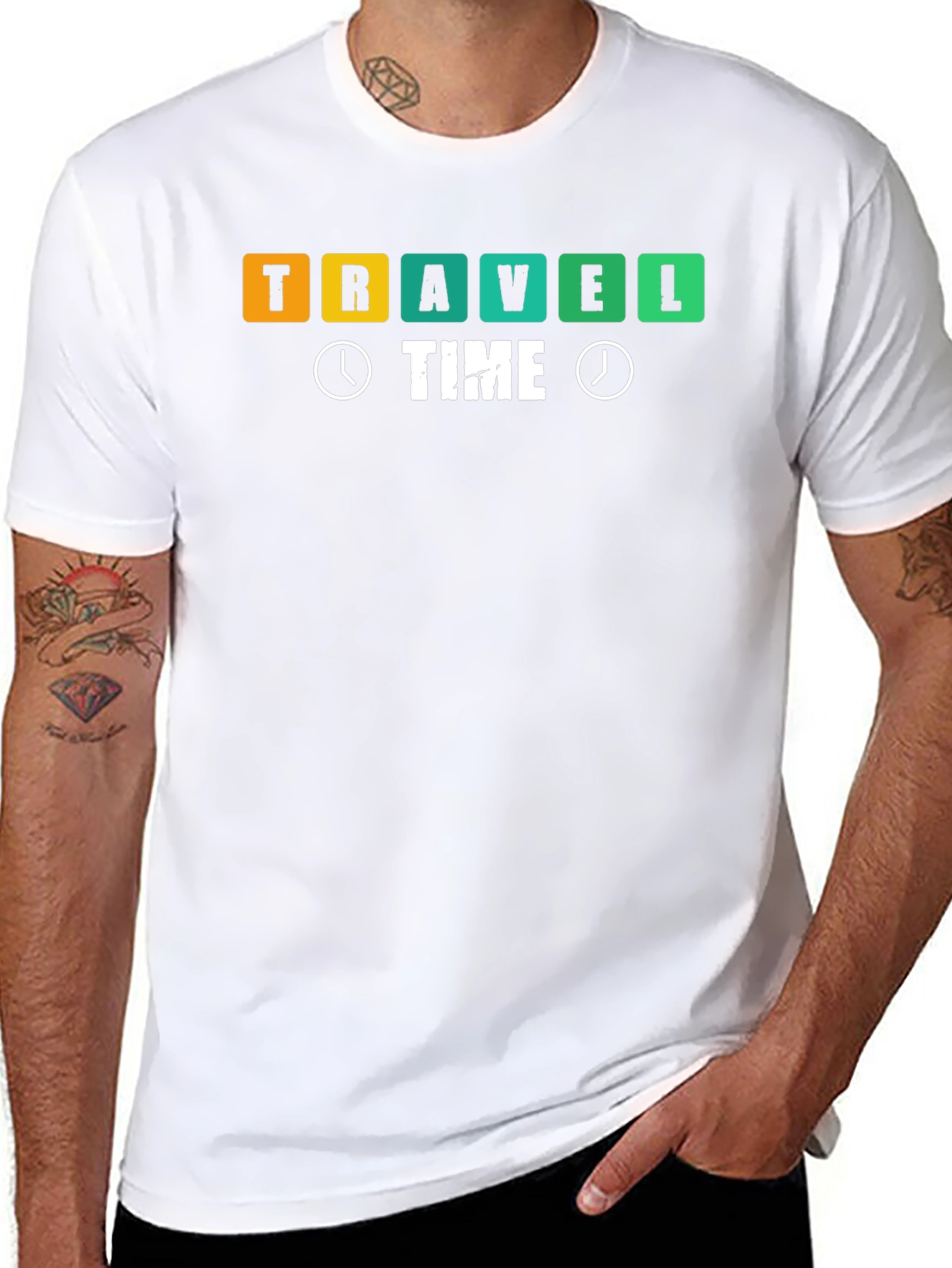 Camiseta Negra Travel Time