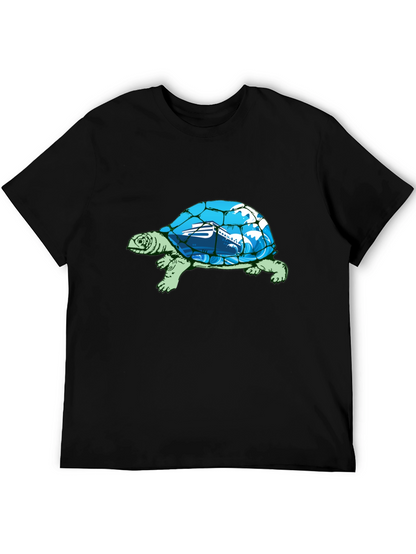 Camiseta Negra con Diseño de Tortuga Marina