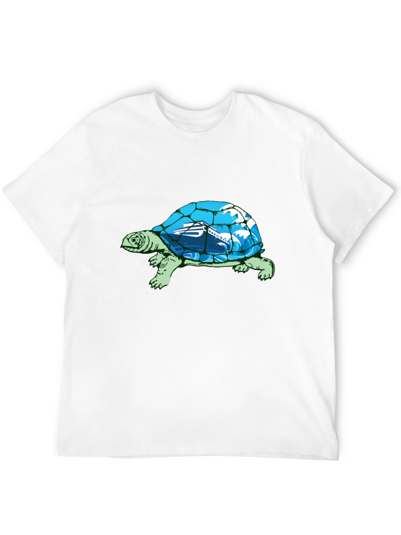 Camiseta Negra con Diseño de Tortuga Marina