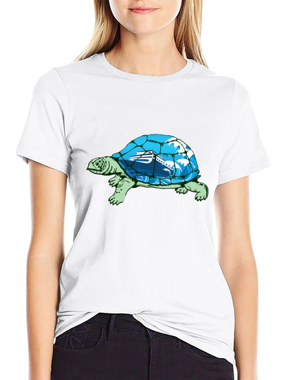 Camiseta Negra con Diseño de Tortuga Marina