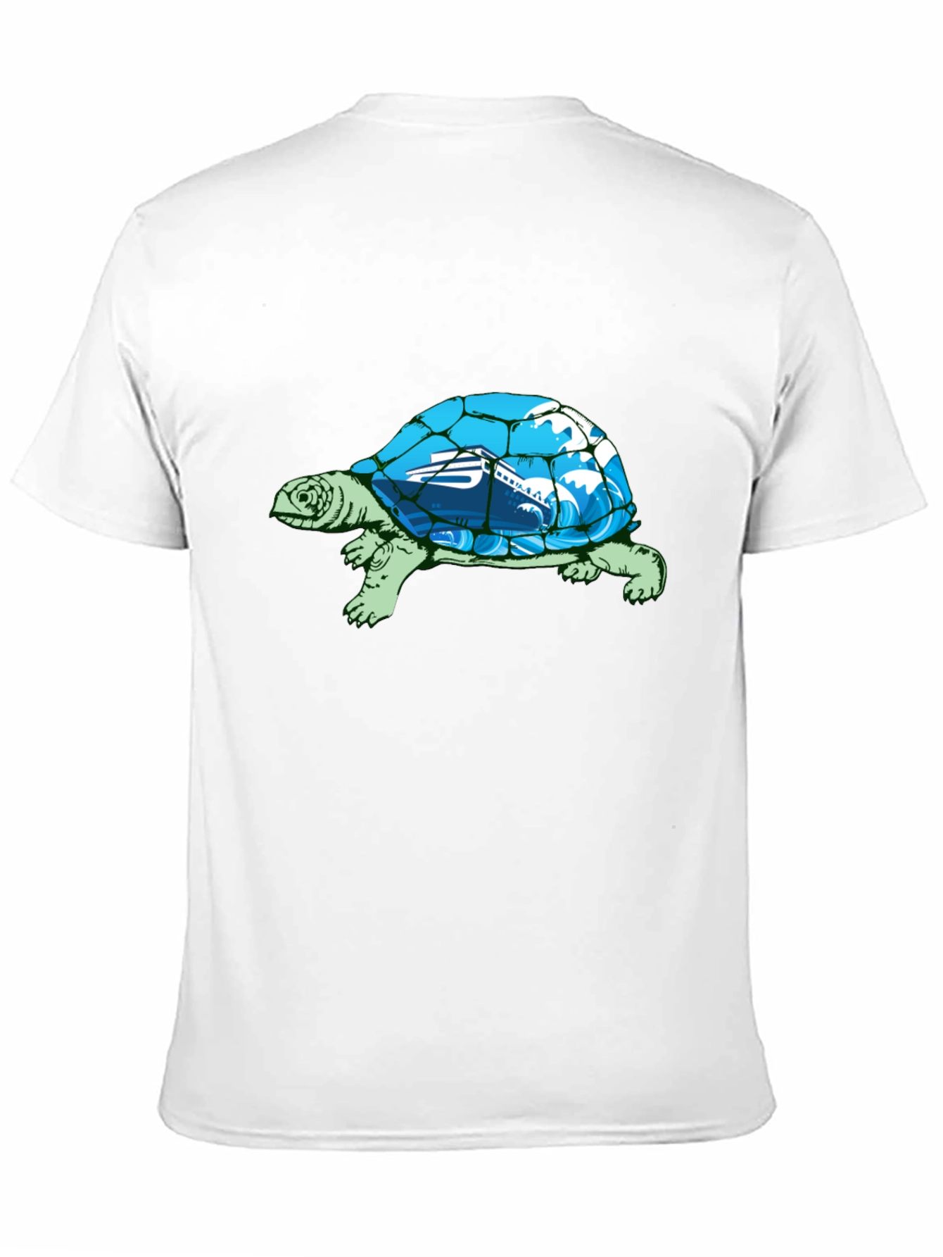 Camiseta Negra con Diseño de Tortuga Marina