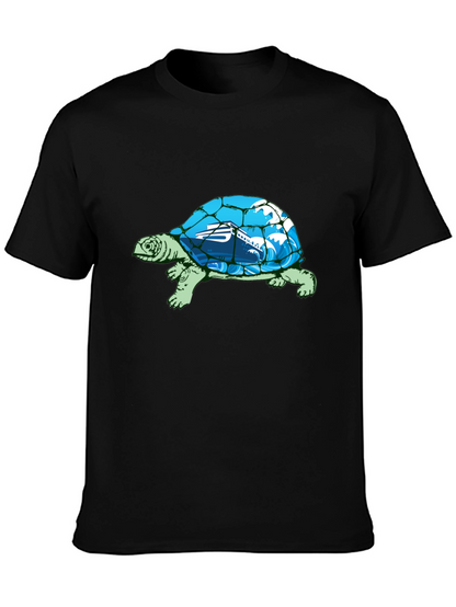 Camiseta Negra con Diseño de Tortuga Marina