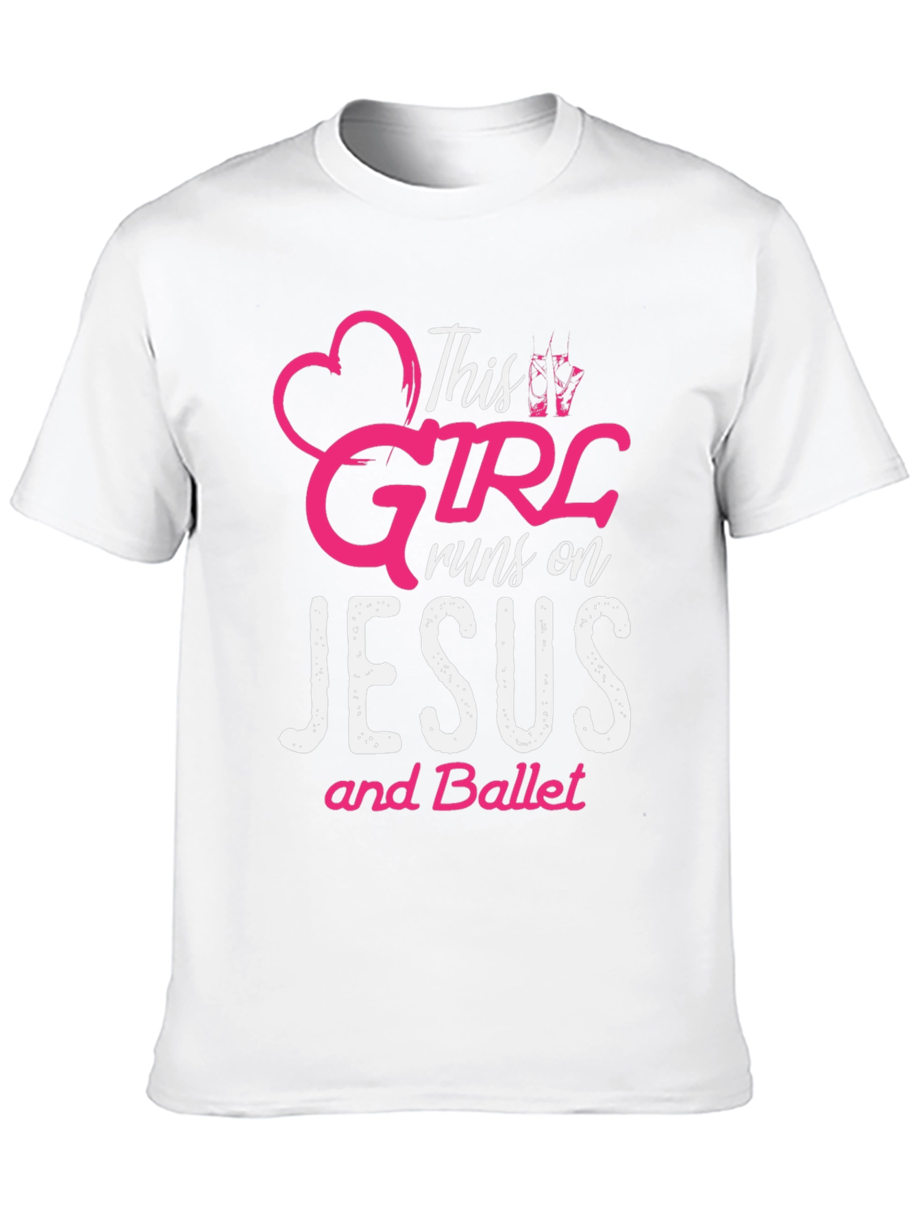 Camiseta Negra: Esta Chica Vive de Jesús y Ballet