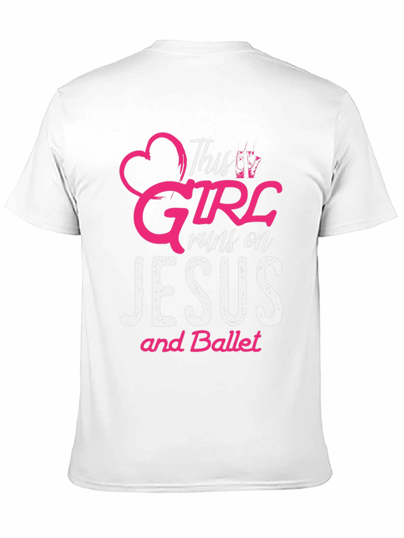 Camiseta Negra: Esta Chica Vive de Jesús y Ballet