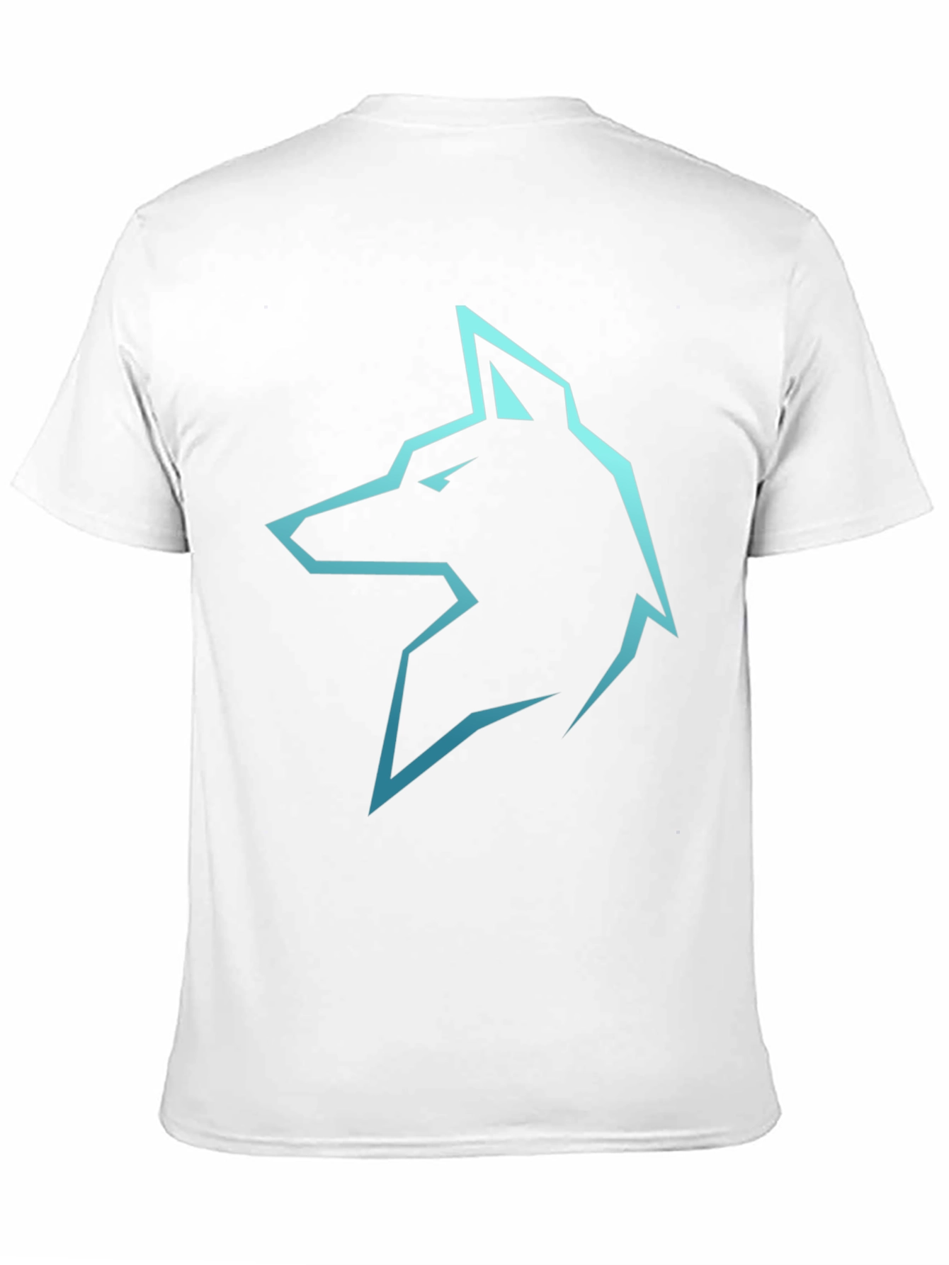 Camiseta Negra con Logo de Lobo Azul