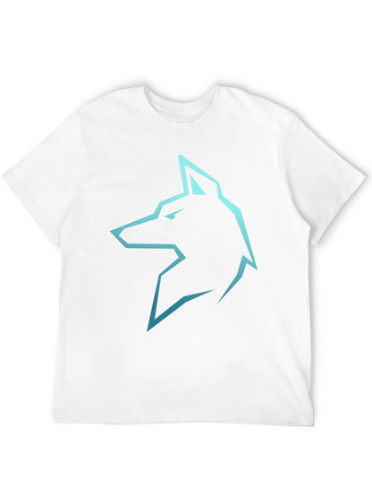 Camiseta Negra con Logo de Lobo Azul
