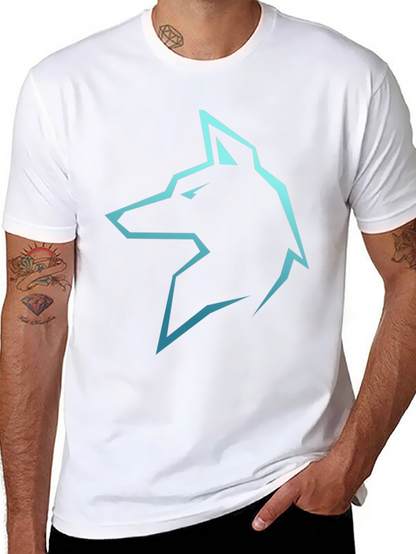 Camiseta Negra con Logo de Lobo Azul