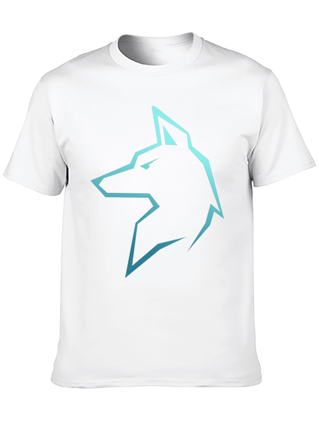 Camiseta Negra con Logo de Lobo Azul