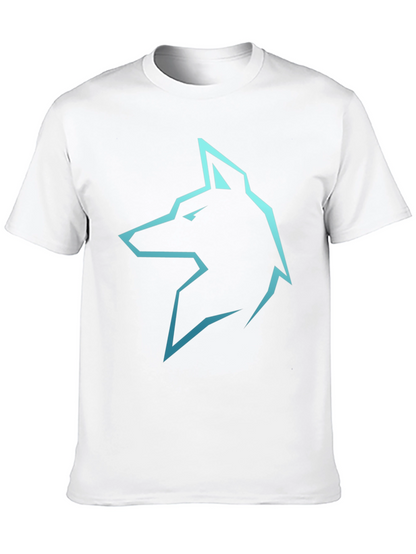 Camiseta Negra con Logo de Lobo Azul
