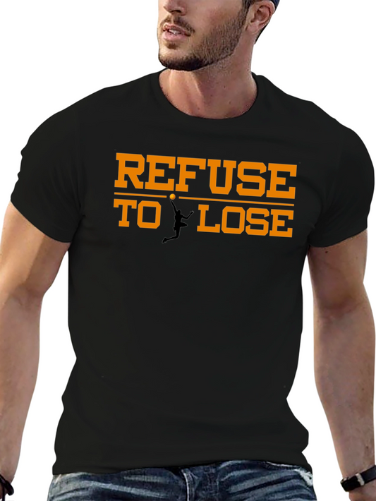 Camiseta Hombre Rechazo a Perder Negra