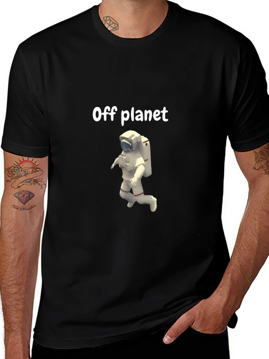 Camiseta Negra Off Planet con Astronauta