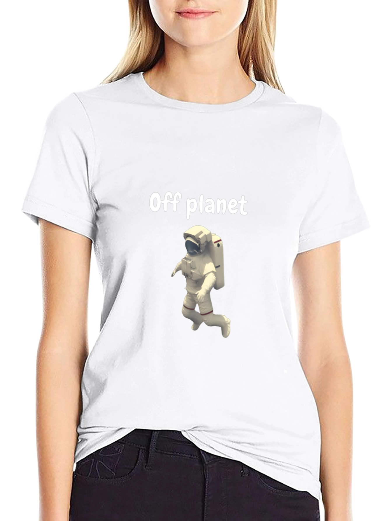Camiseta Negra Off Planet con Astronauta