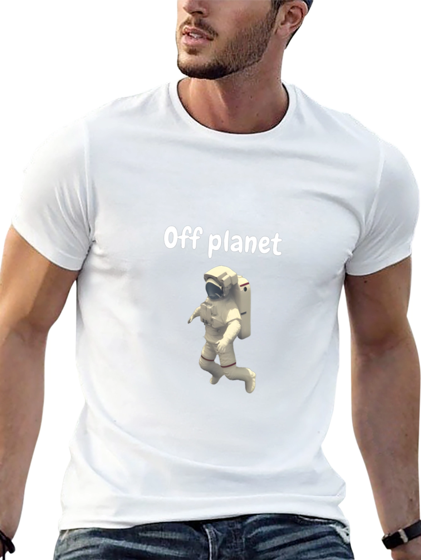 Camiseta Negra Off Planet con Astronauta