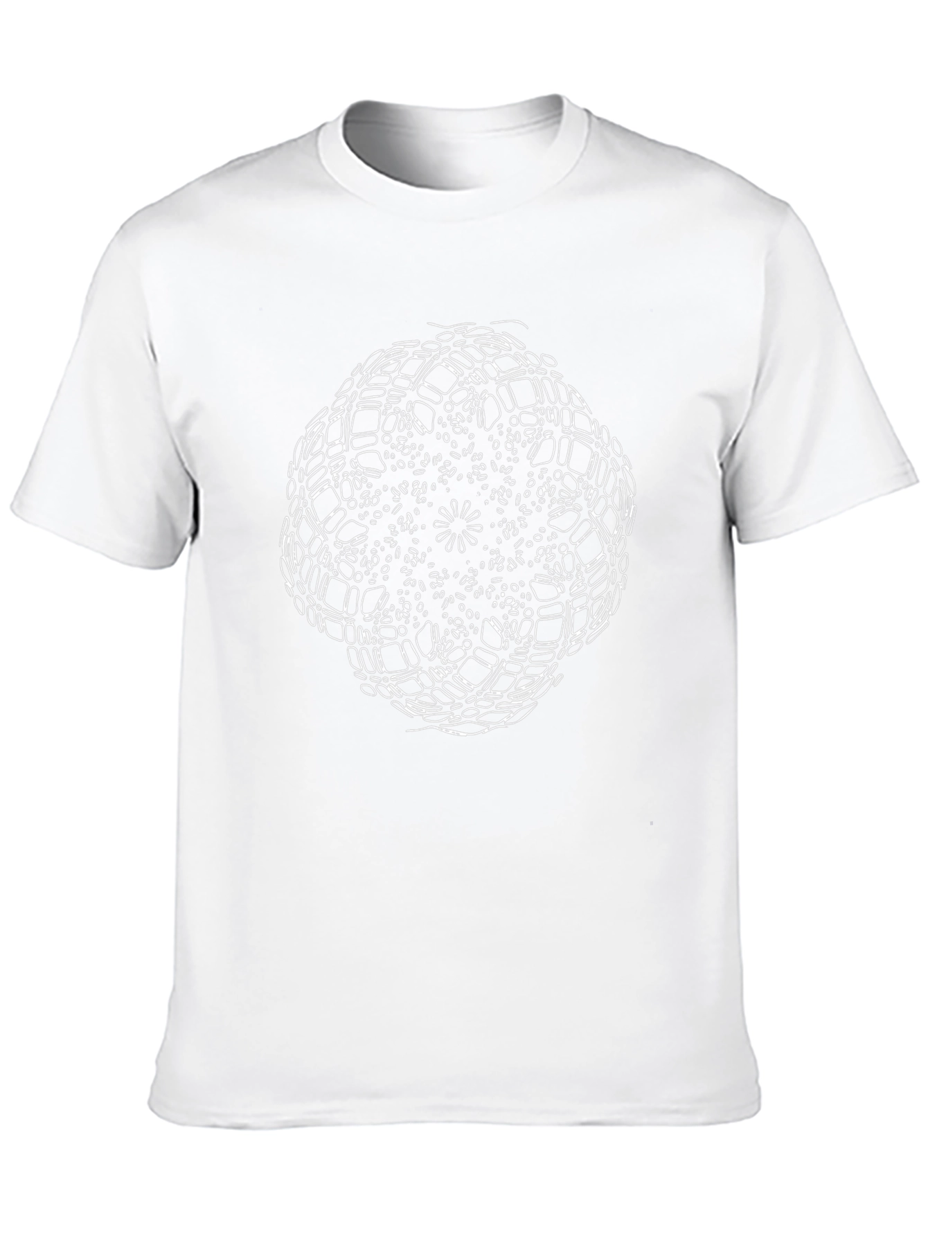 Camiseta Negra con Diseño Abstracto Mandala