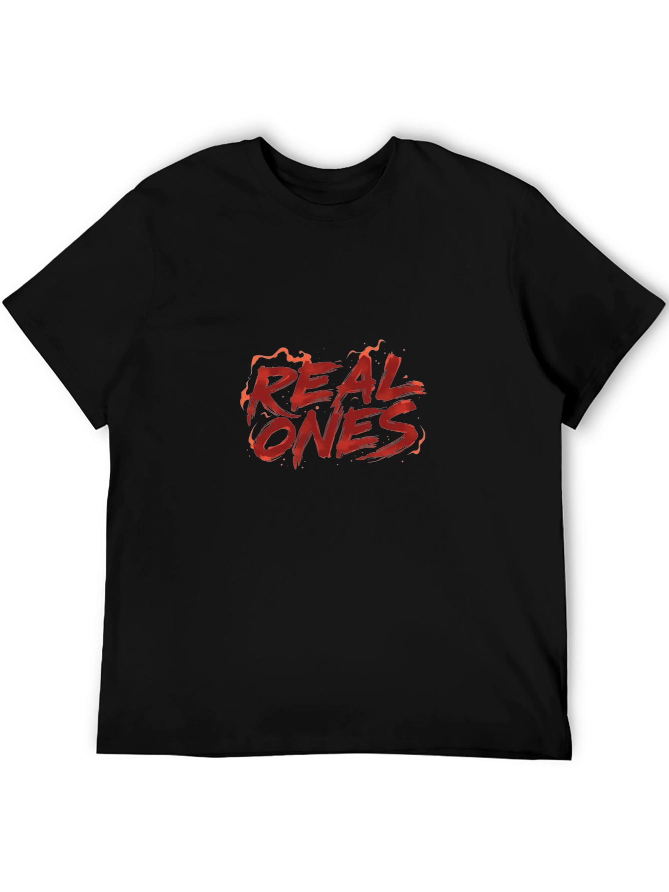 Camiseta Negra Real Ones Diseño Llamativo