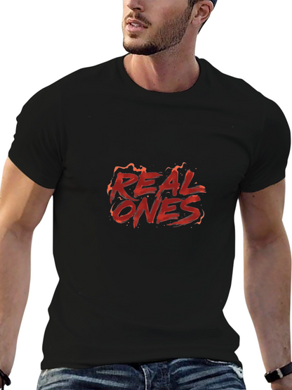 Camiseta Negra Real Ones Diseño Llamativo
