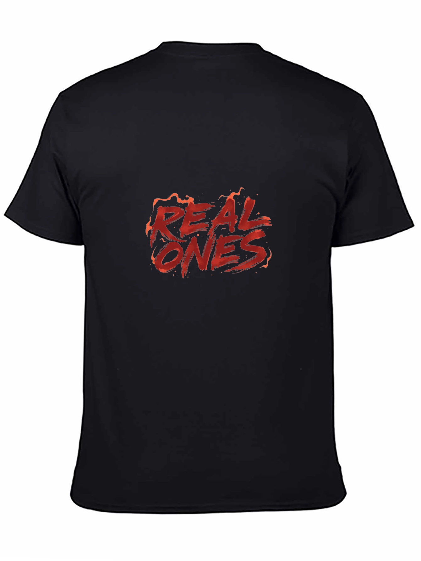 Camiseta Negra Real Ones Diseño Llamativo