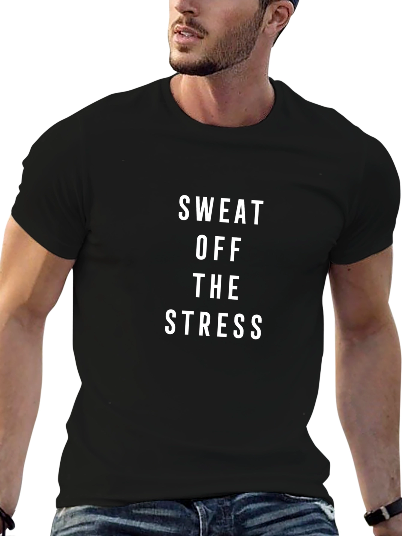 Camiseta Negra: Suda el Estrés