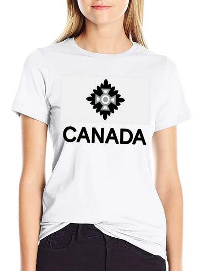 Camiseta Negra Hombre Diseño Canadá Estilizado