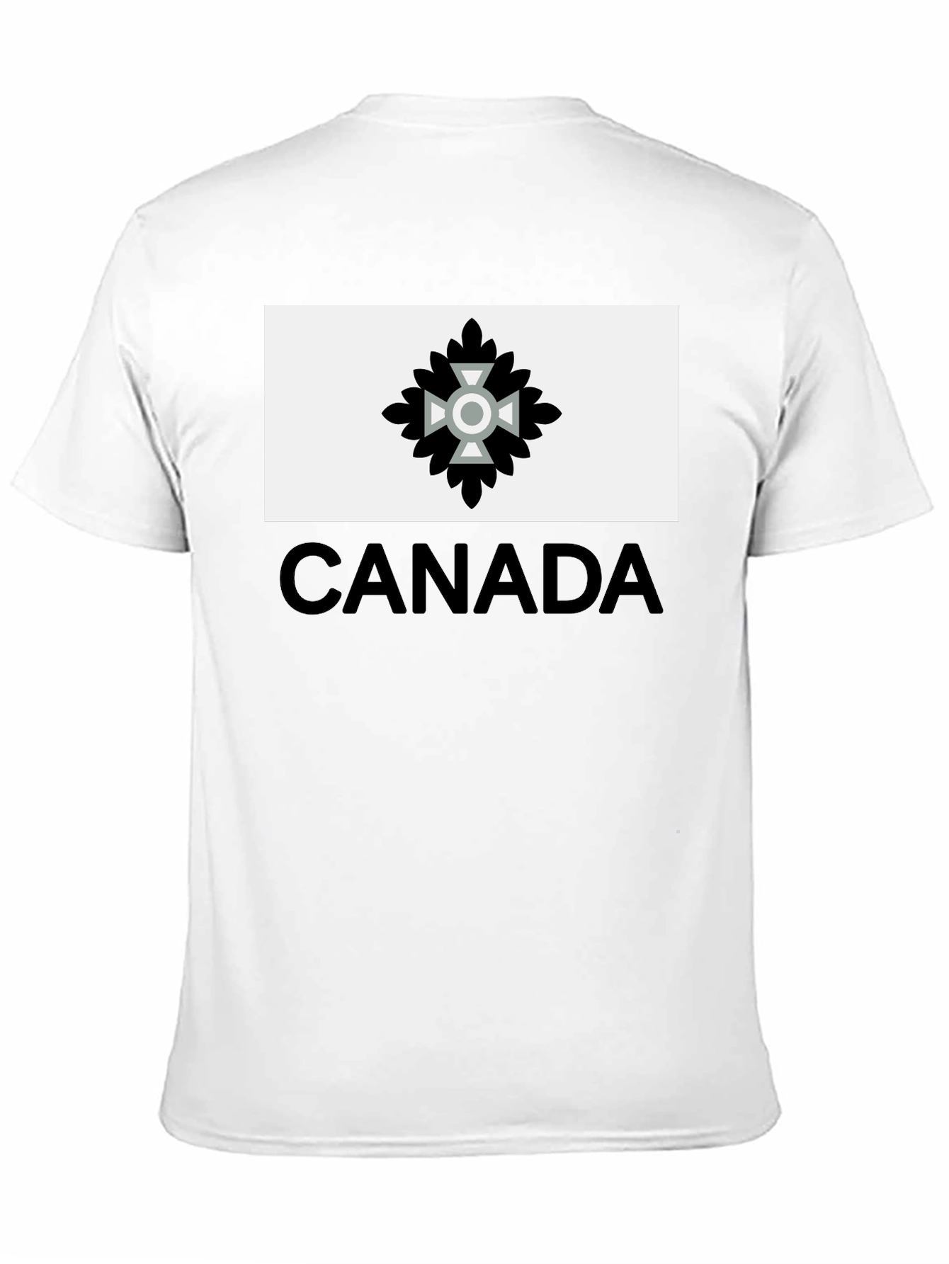 Camiseta Negra Hombre Diseño Canadá Estilizado