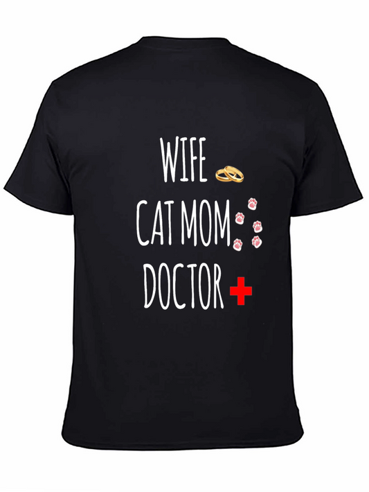 Camiseta Mujer Gato Mamá Doctora