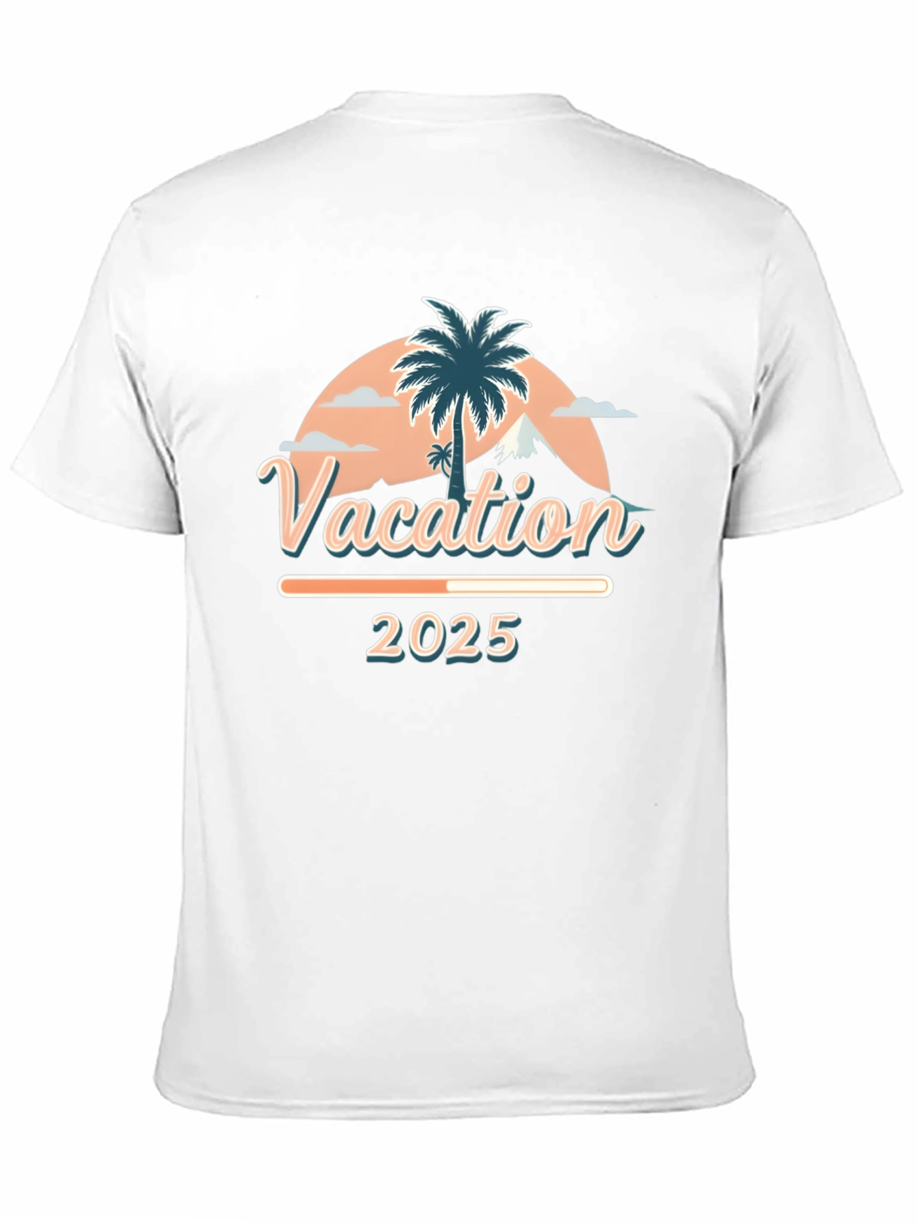 Camiseta Vacaciones 2025 Diseño Tropical