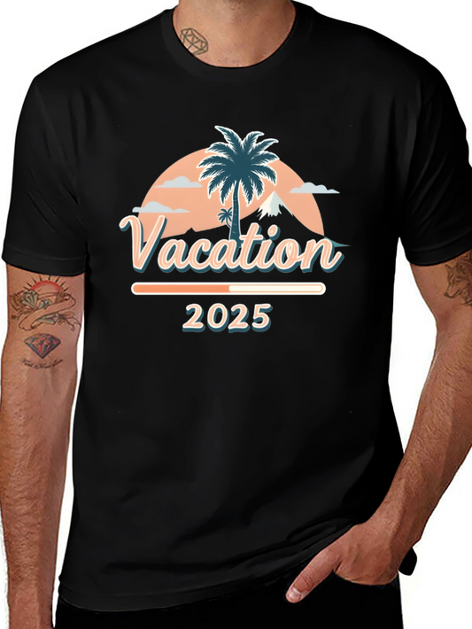 Camiseta Vacaciones 2025 Diseño Tropical
