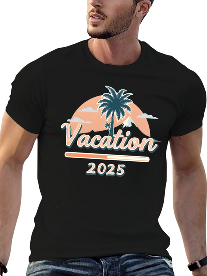 Camiseta Vacaciones 2025 Diseño Tropical