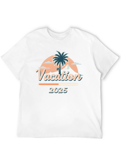 Camiseta Vacaciones 2025 Diseño Tropical