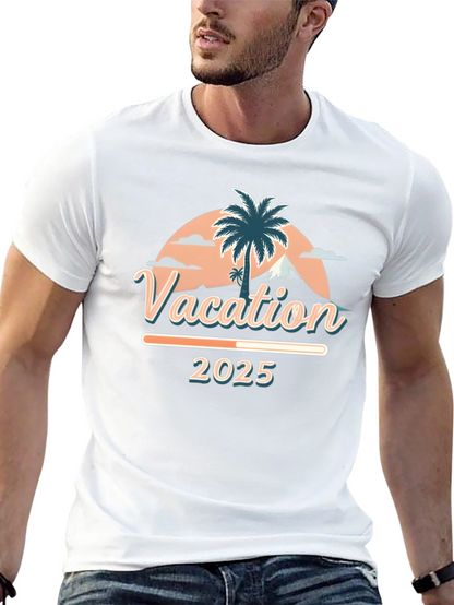 Camiseta Vacaciones 2025 Diseño Tropical