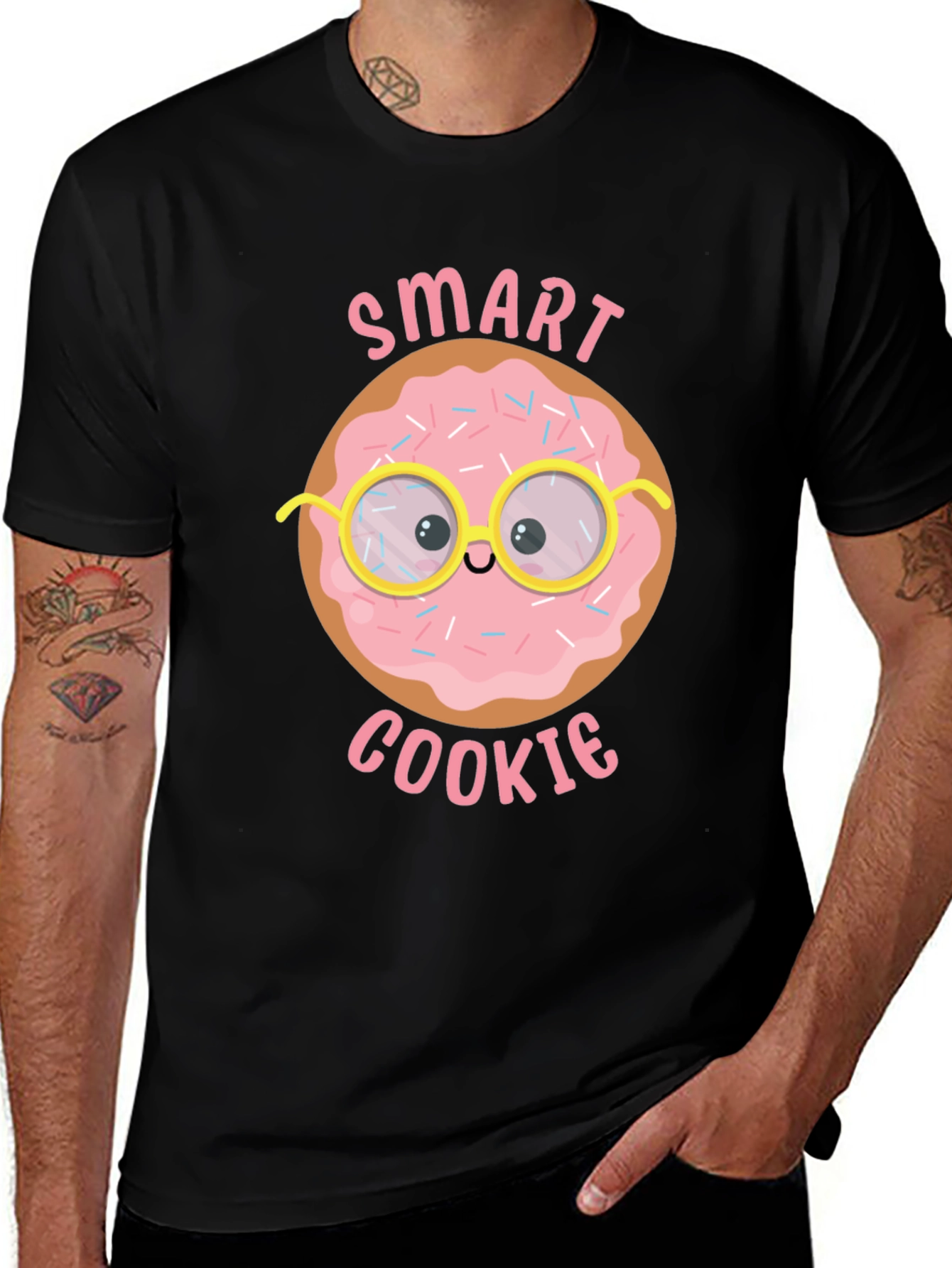 Camiseta Negra Smart Cookie para Hombre