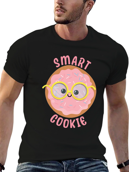 Camiseta Negra Smart Cookie para Hombre