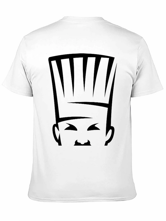 Camiseta Negra Chef Abstracto para Hombre