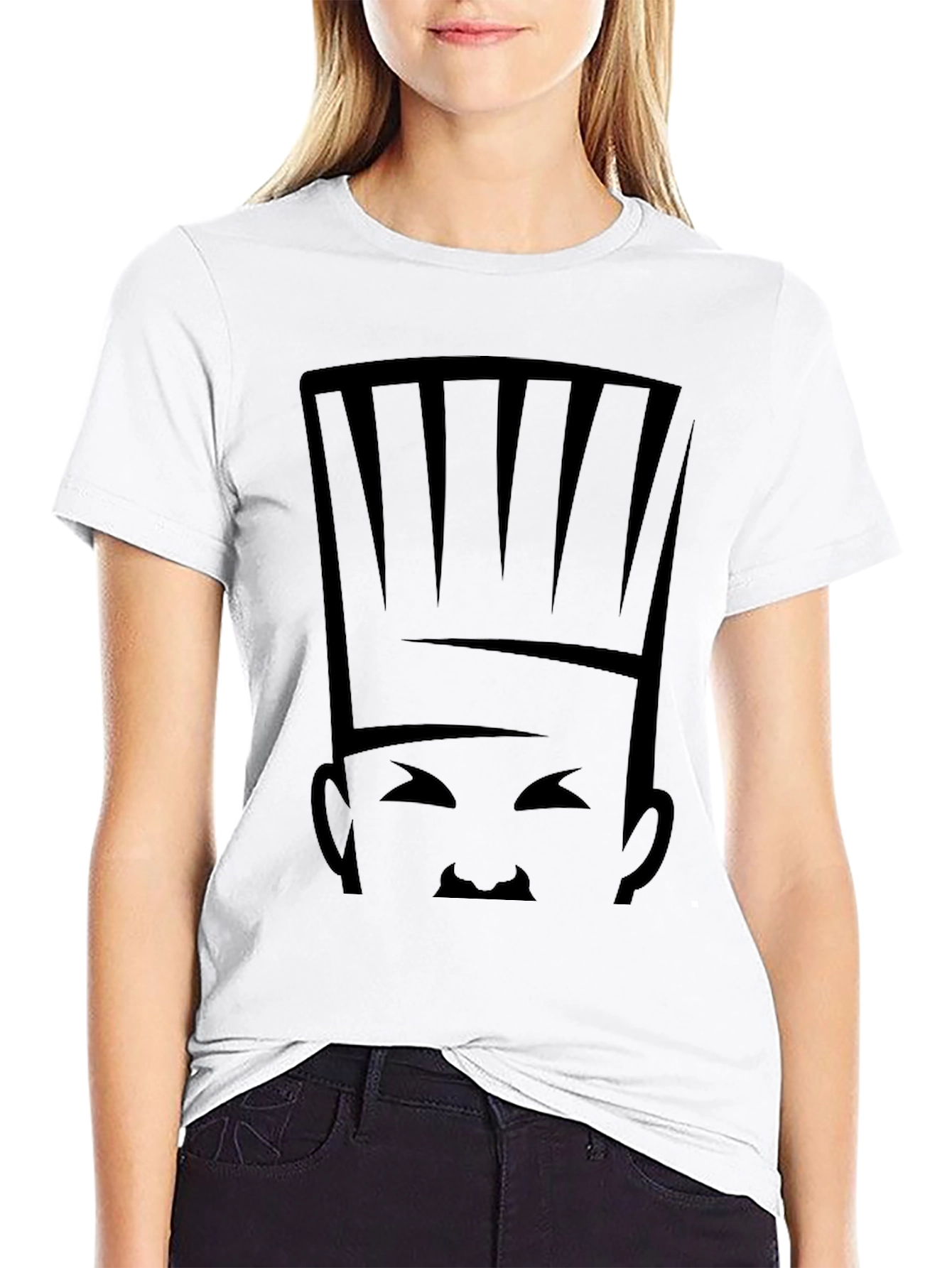 Camiseta Negra Chef Abstracto para Hombre