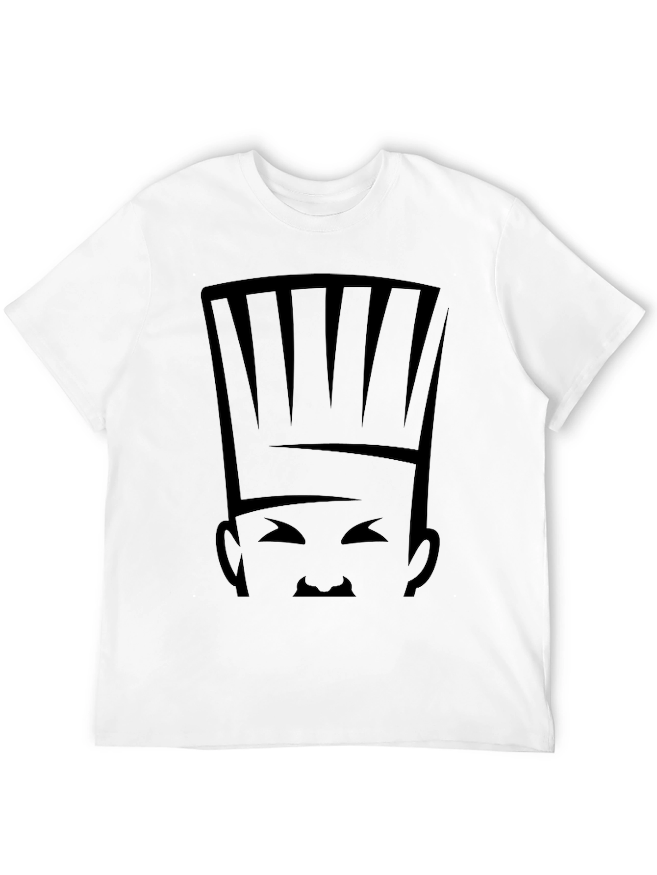 Camiseta Negra Chef Abstracto para Hombre