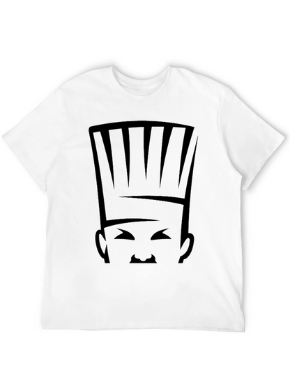 Camiseta Negra Chef Abstracto para Hombre