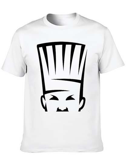 Camiseta Negra Chef Abstracto para Hombre