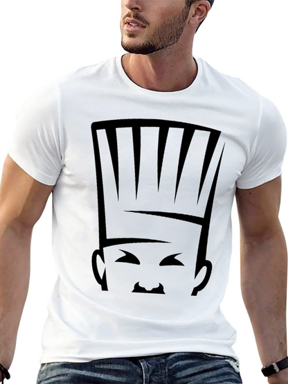 Camiseta Negra Chef Abstracto para Hombre