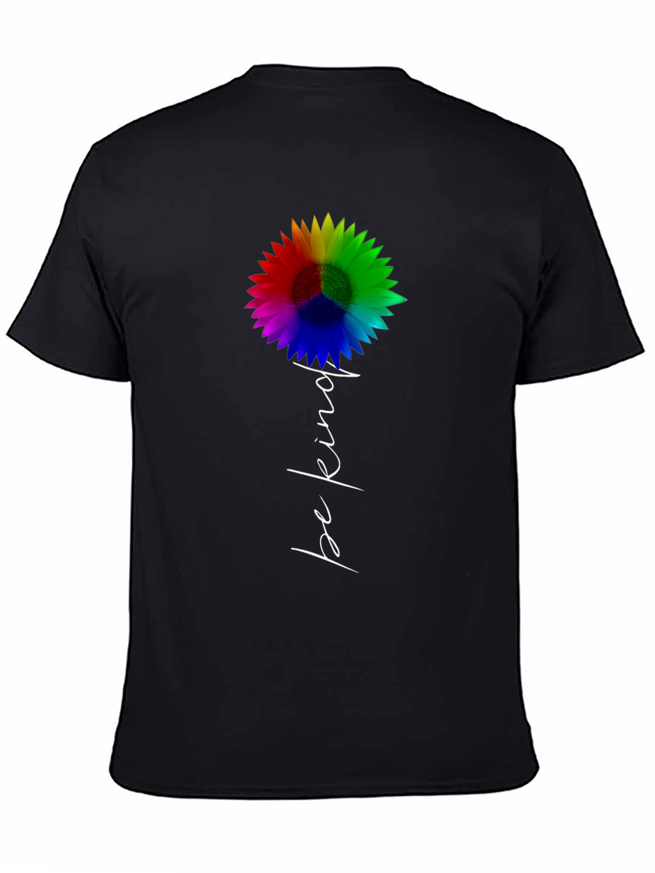 Camiseta Negra Girasol Sé Amable