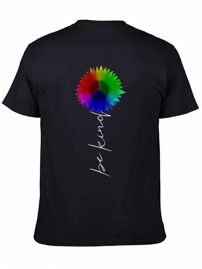 Camiseta Negra Girasol Sé Amable