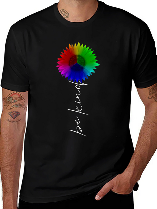 Camiseta Negra Girasol Sé Amable