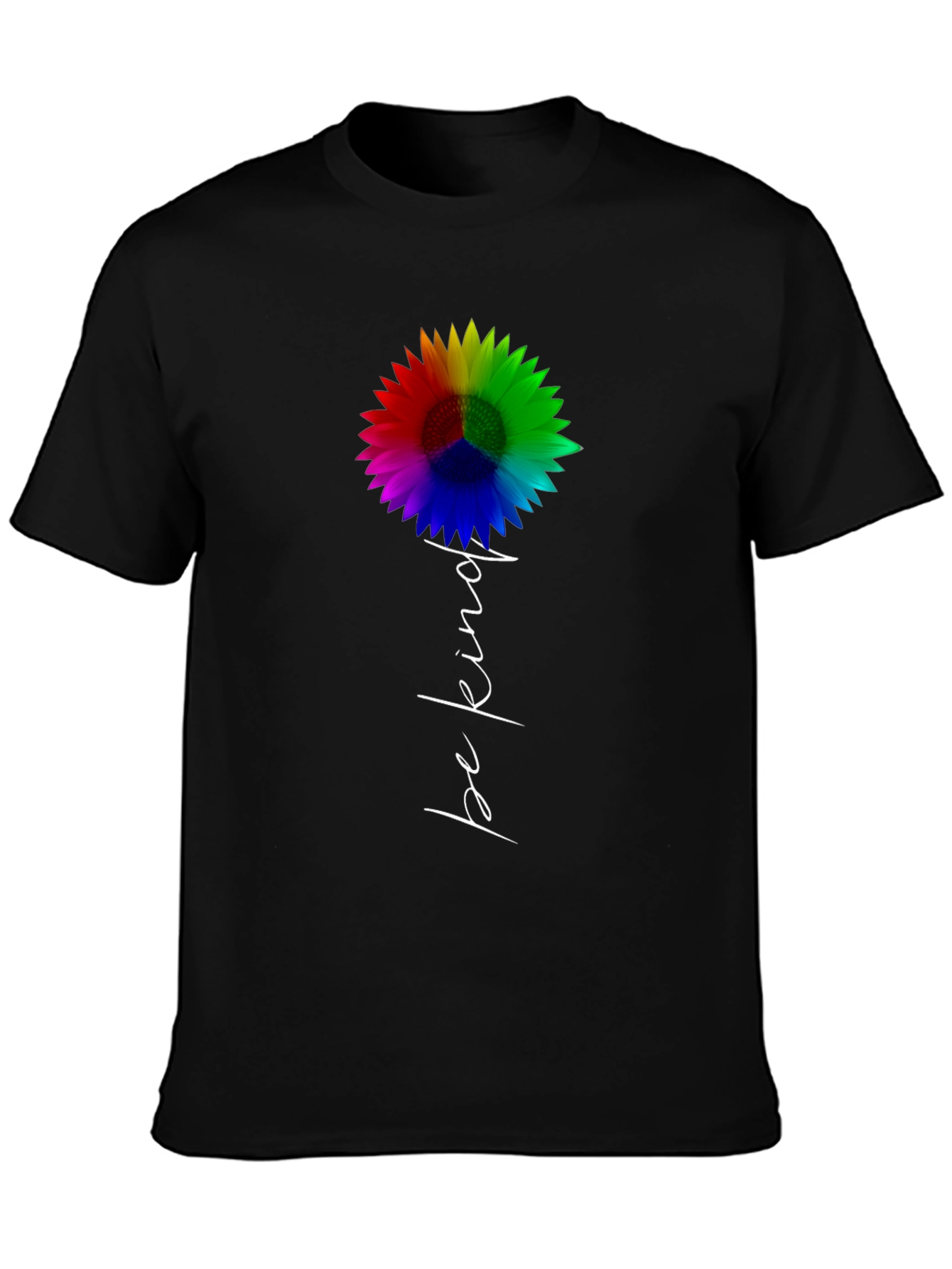 Camiseta Negra Girasol Sé Amable